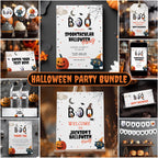 Halloween Party Bundle Decoration, Halloween Printable Template Download