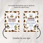 Editable First Rodeo Cowboy Party Decorations | First Rodeo Cowboy Birthday Bundle | First Rodeo Cowboy Party Set | Instant Download 8539