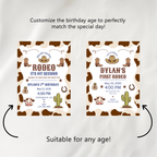 Cowboy Second Rodeo Birthday Party Bundle | 2nd Rodeo Printable Decorations 9184