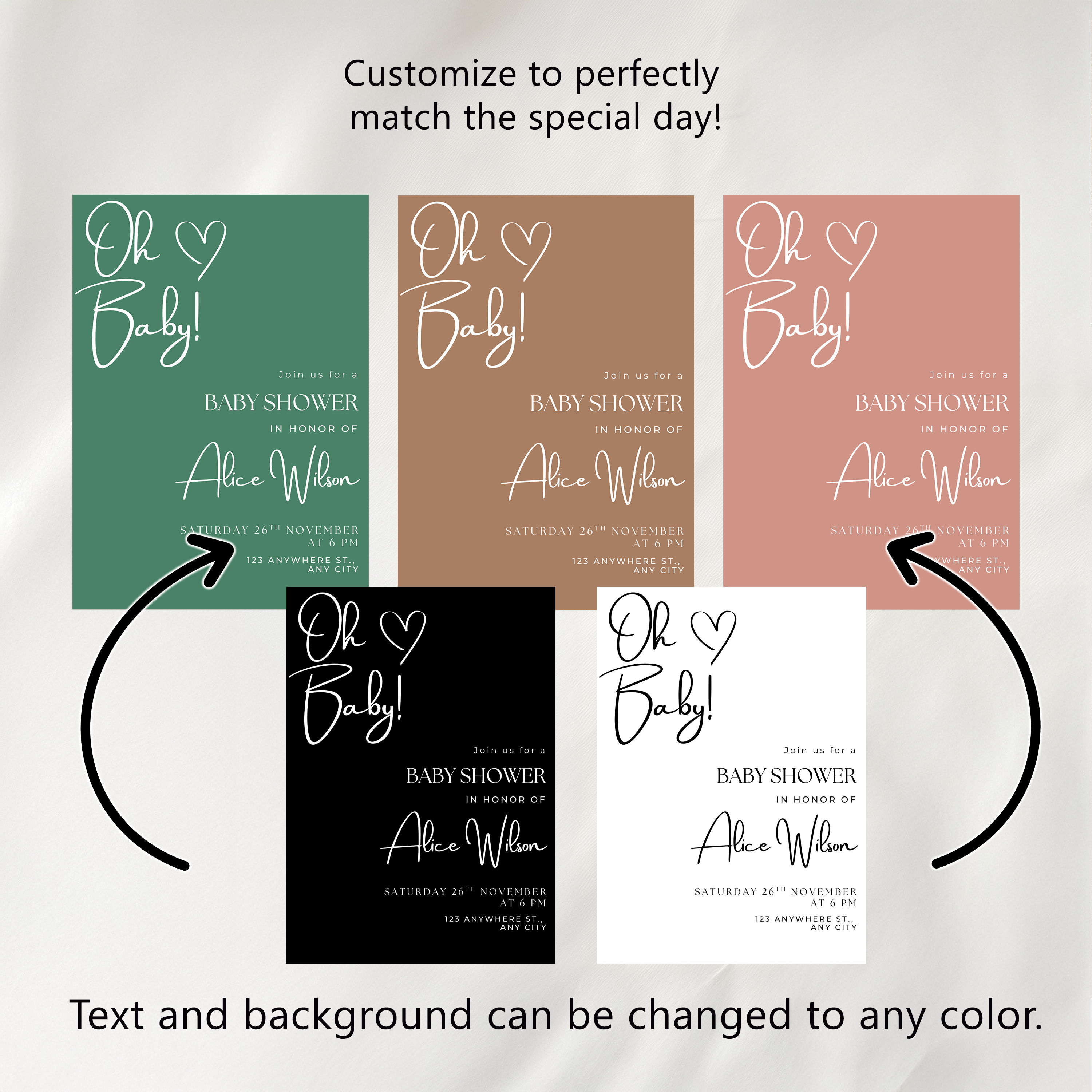 Minimalist Food Label Tent Cards, Mordern Elegant Party Food Labels 9302