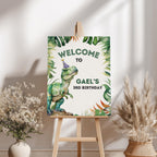 Editable Dinosaur 3rd Birthday Party Signs | Dinosaur Three Rex Welcome Sign | Dinosaur Three Rex Yard Sign | Templates 9014