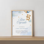 Teddy Bear Time Capsule Sign, Beary First Birthday Time Capsule