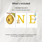 Winnie the Pooh High Chair Banner, Printable Bunting Flag