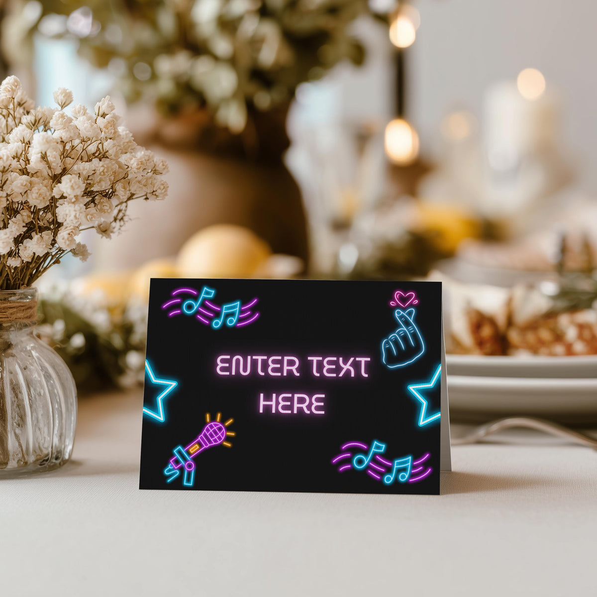 Editable K-pop Food Tags | Korean Pop Party Buffet Labels | Kpop Tent Cards | Printable Table Labels | Instant Download