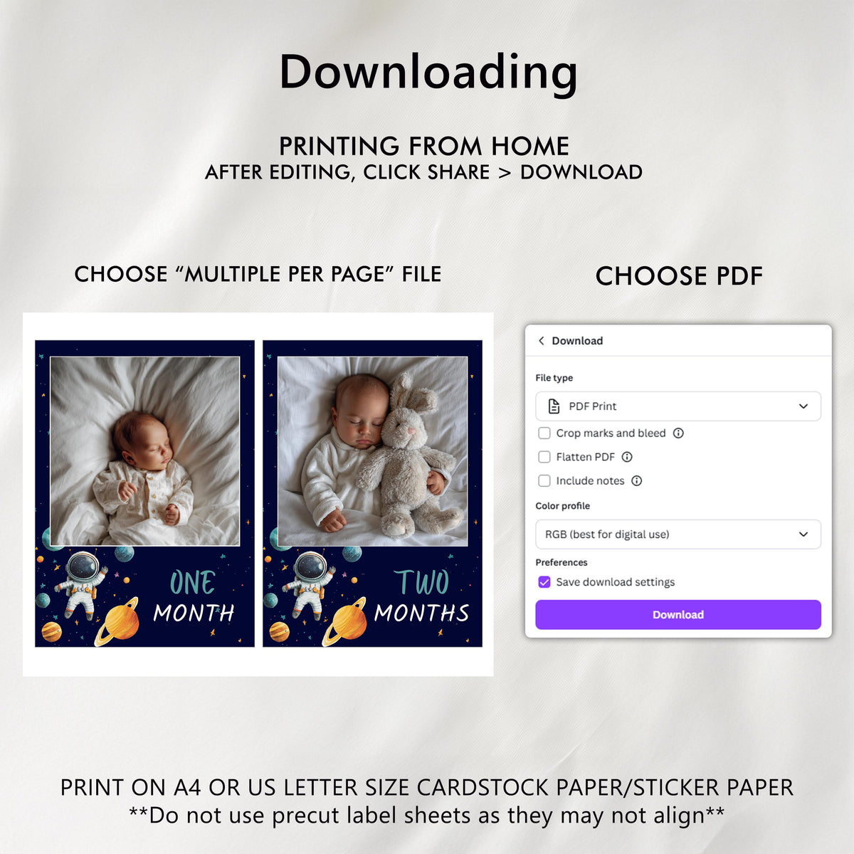 Astronaut First Year Photos, Astronaut 1st Birthday Photos, Astronaut Baby's First Year Month Photos, Monthly Photo Banner