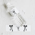 Black Bow Minimalist Bottle Labels, 1st Birthday Label, Printable Water Label 9174