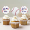 Baseball Cupcake Topper, Rookie 1st Birthday Cupcake Toppers