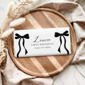 Black Bow Minimalist Modern Chocolate Wrappers, Gender neutral Candy Bar Wrapper, Black Ribbon, 9174