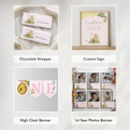 Pink Winnie the Pooh Birthday Decorations, 1st Party Bundle, Printable Party Set