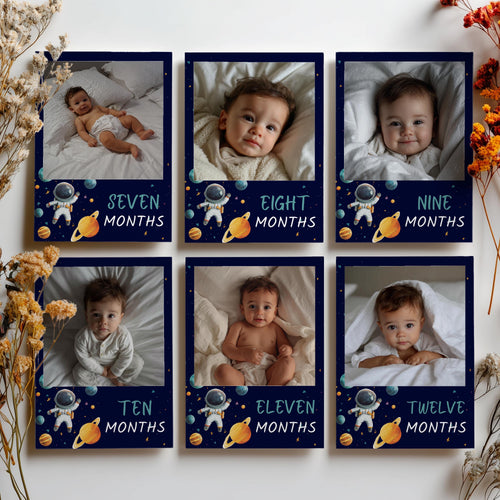 Astronaut First Year Photos, Astronaut 1st Birthday Photos, Astronaut Baby's First Year Month Photos, Monthly Photo Banner