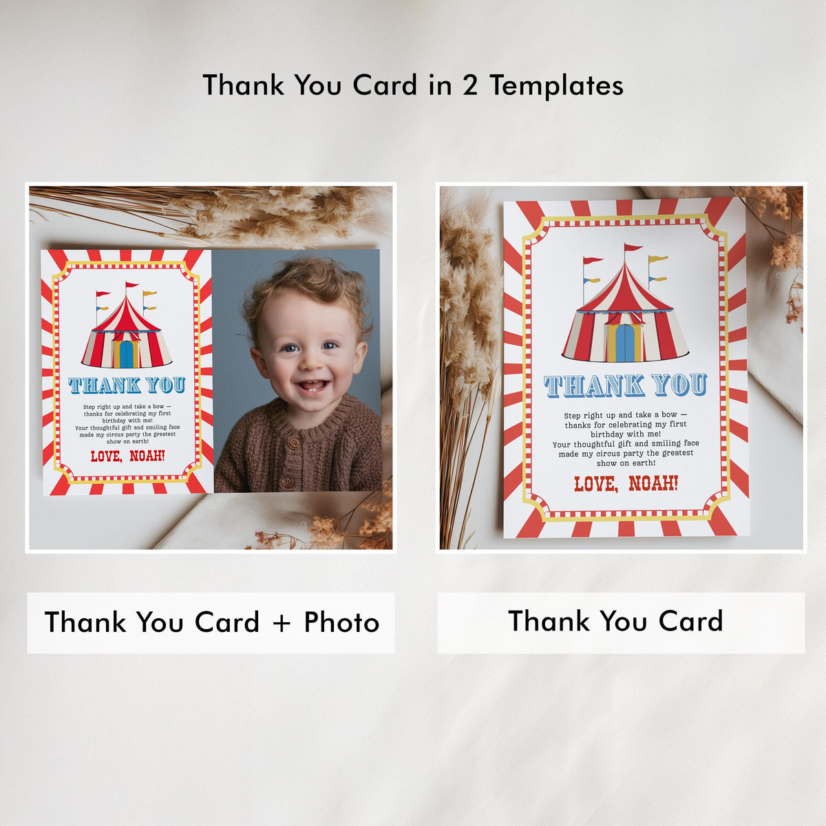Circus Birthday Bundle, Carnival 1st Party Decoration, Printable Party Set