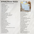 Blue Winnie the Pooh Baby Shower Games, Party Games Pack