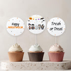 Editable Halloween Party Cupcake Toppers | Printable Cake Toppers | Instant Download Template