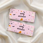 Girl Halloween Chocolate Wrapper, Pink Ghost Halloween Candy Bar Wrappers