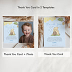 Blue Winnie the Pooh Birthday Decorations, 1st Party Bundle, Printable Party Set