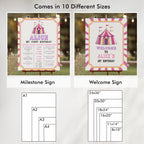 Pink Circus Bundle Birthday , Carnival 1st Party Decorations, Printable Party Set