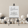 30th Welcome Sign,Minimalist Modern Birthday Signs, Adult Party Sign 9176