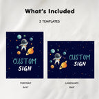 Astronaut Custom Sign, First Trip Around the Sun Custom Signs, 8x10 Custom Sign, Printable Astronaut 1st Birthday Signs