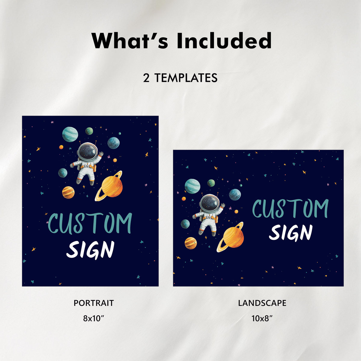 Astronaut Custom Sign, First Trip Around the Sun Custom Signs, 8x10 Custom Sign, Printable Astronaut 1st Birthday Signs