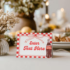 Ready to pop Food Label Tent Cards, Retro Soda Party Food Labels