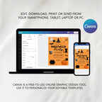 Editable Halloween Cute Costume Party Invitation, Halloween Costume Party Invitation, Instant Download
