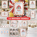 Circus Birthday Bundle, Carnival 1st Party Decoration, Printable Party Set