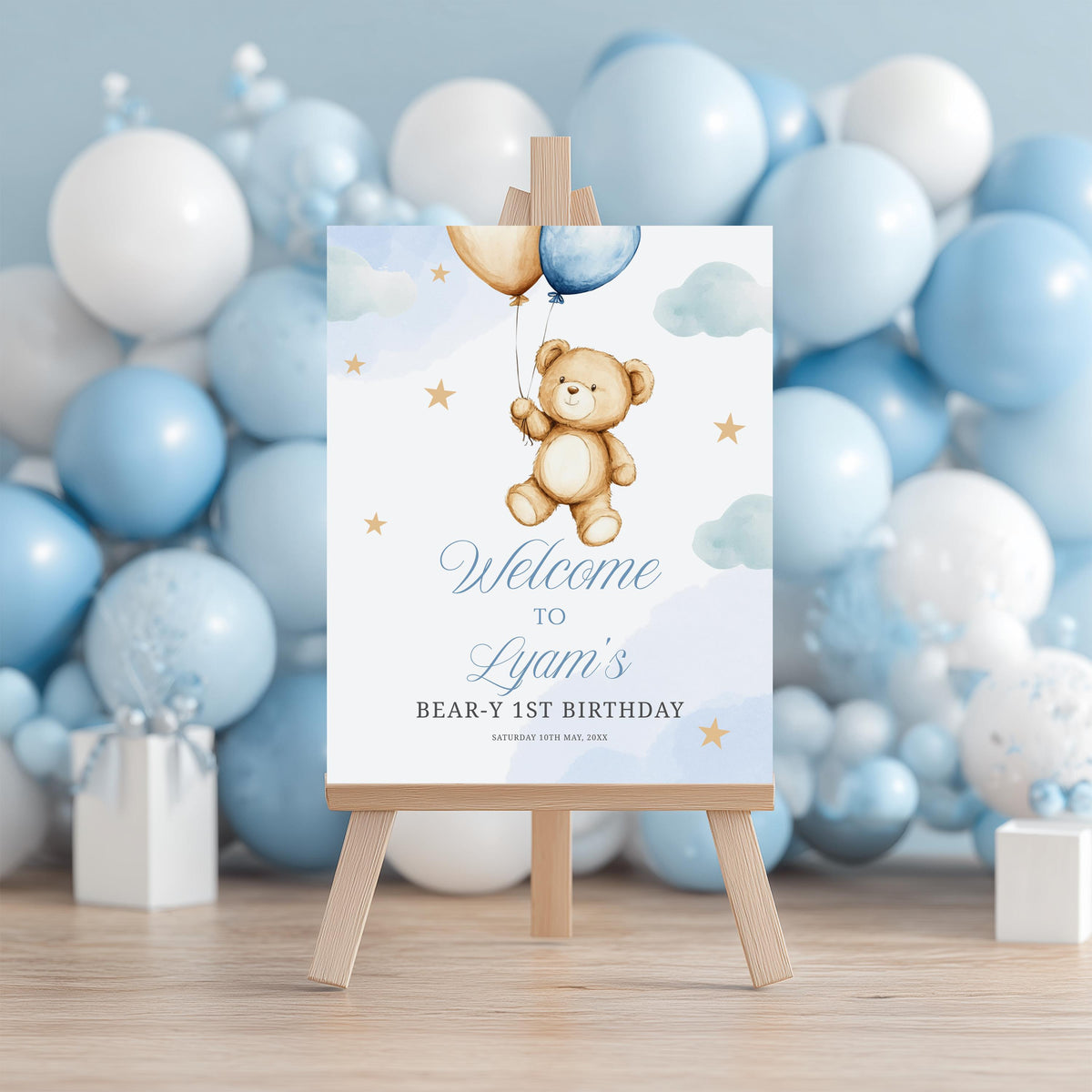 Beary First Welcome Sign