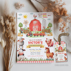 Editable Farm Birthday Invitation Template, Farm Animals Birthday Invitation, Barnyard Invitation, Farm Invitation