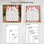 Berry First Birthday Milestone Sign, Strawberry 1st Milestone Board