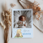 Blue Winnie the Pooh Year Photo, Milestone Baby's 1st Year Month Photos
