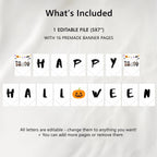 Happy Halloween Banner, Costume party Banner, Halloween Banner, Instant Download