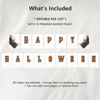 Happy Halloween Banner, Costume party Banner, Halloween Banner, Instant Download