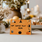 EDITABLE Halloween Cute Costume Party Food tags, Halloween Party Cute Costume  Buffet label, Food Labels Place Table, Instant download