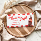 Ready to pop Chocolate Wrappers, Soda Baby Shower Candy Bar Wrapper