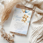 Beary First Thank You Card Template, Teddy Bear Printable Thank You Card