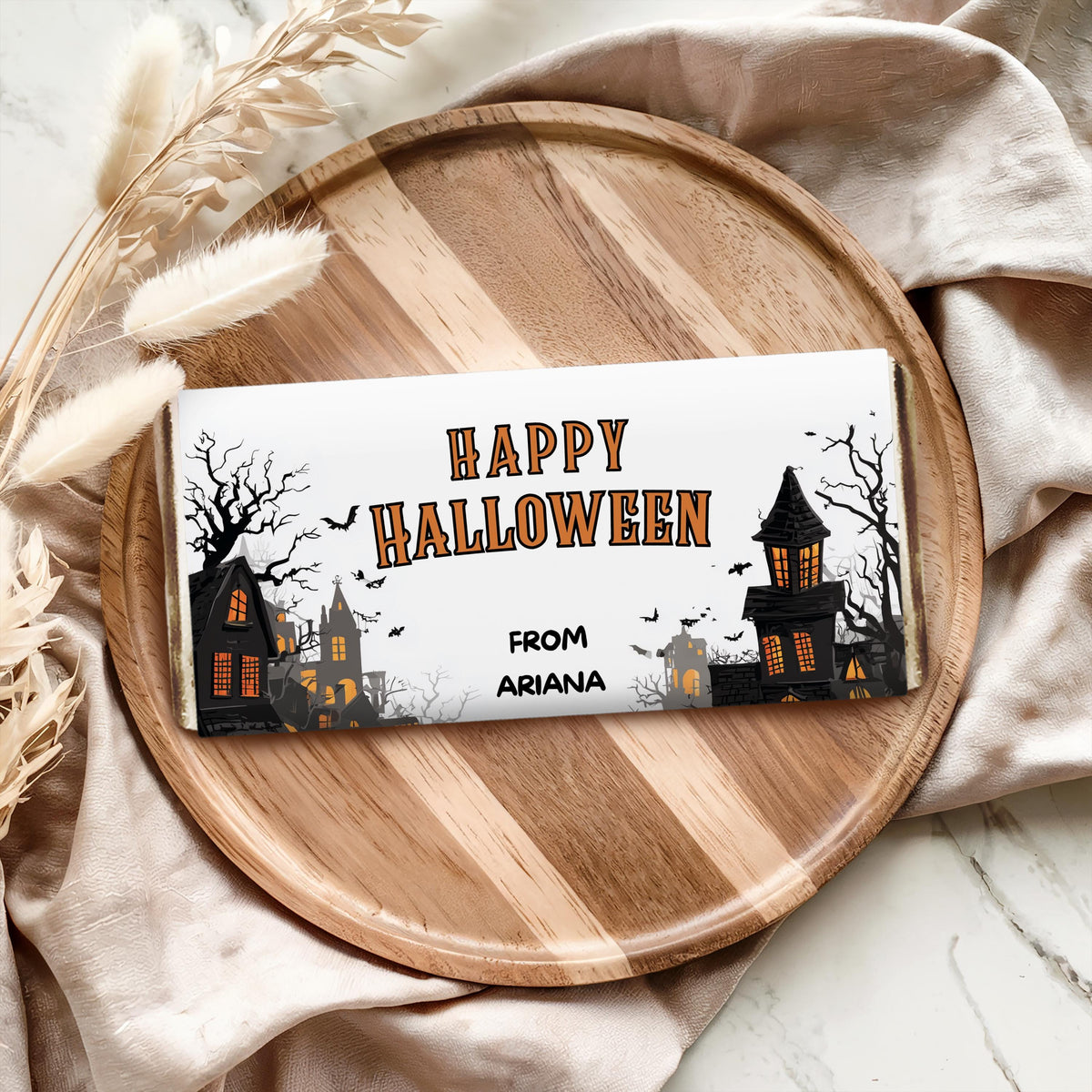 EDITABLE Halloween Party Candy Bar Wrapper , Halloween Party Chocolate Bar Wrappers, Party Favors , Digital Download