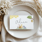 Winnie the Pooh Place Card Template Printable, Editable Place Cards