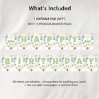 Dinosaur Happy Birthday Banner, Dinosaur Happy Birthday Banner Printable Party Templates Instant download 9165