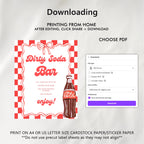 Ready to pop Mimosa Bar Sign, Retro Soda Momosa Bar Baby Shower