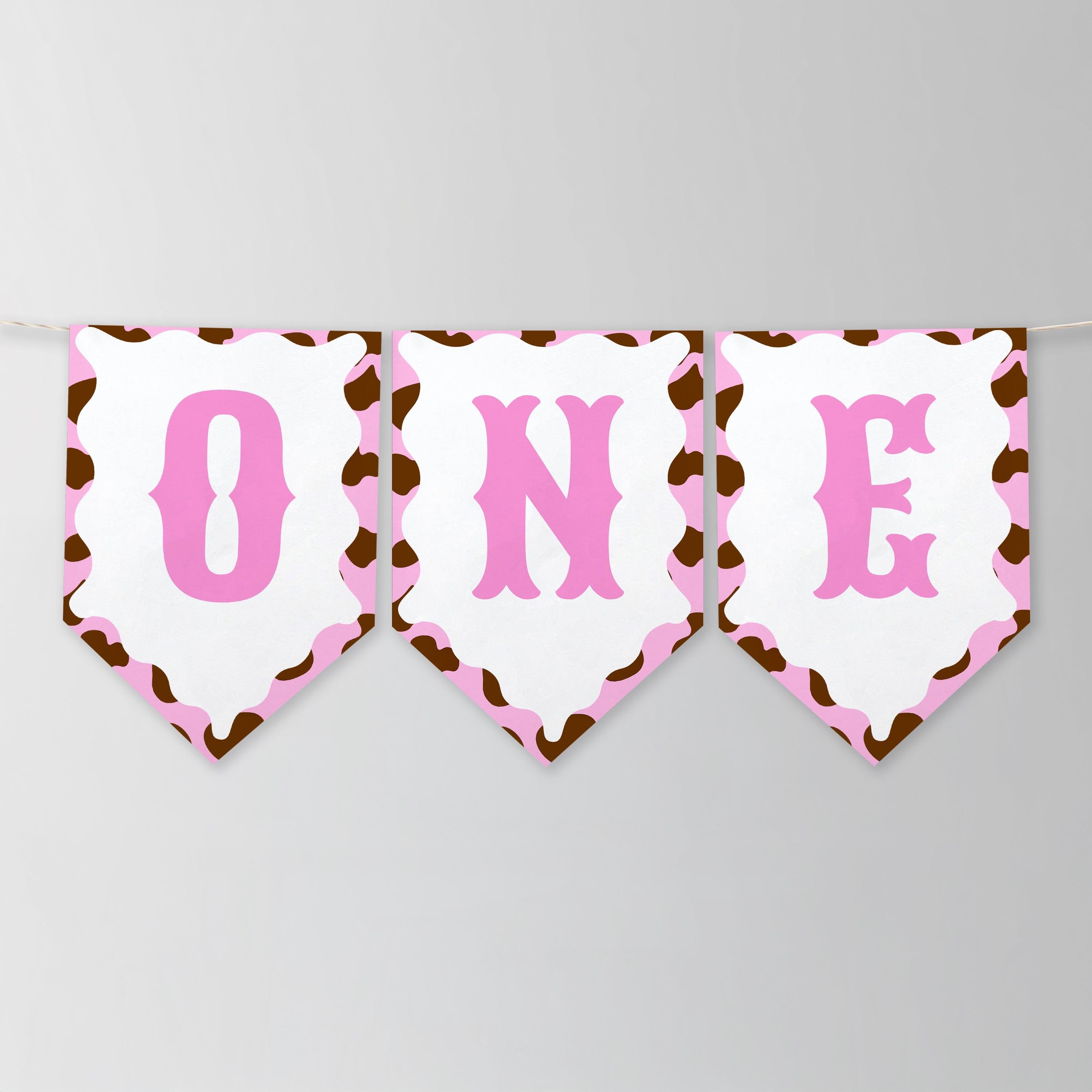 First Rodeo High Chair Banner Cowgirl 1st First Birthday Girl High Chair ONE Banner Wild West Party Printable Digital 8538