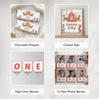 Farm First Birthday Bundle, Barnyard Party Decorations , 1st Birthday Invitation Set