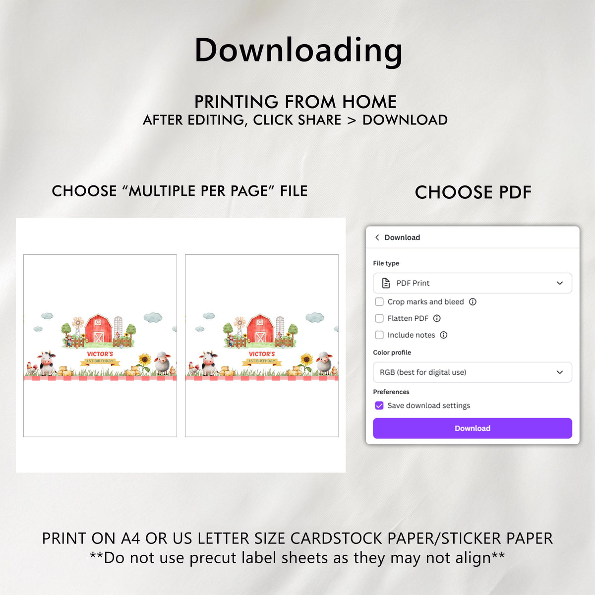 1st Birthday Little Farm Chocolate Wrappers, Barnyard Birthday Candy Bar Wrapper, Canva Template