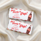 Ready to pop Chocolate Wrappers, Soda Baby Shower Candy Bar Wrapper