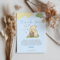 Blue Winnie the Pooh Thank You Card Template, Printable Thanks Card