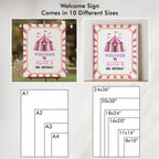 Pink Circus Party Bundle, Girl Circus Birthday Printable Decorations