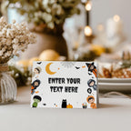 Editable Halloween Food Labels Halloween Costume Party, Pumpkin Witch Mummy Halloween Party, Name Card Party Decor Template Printable