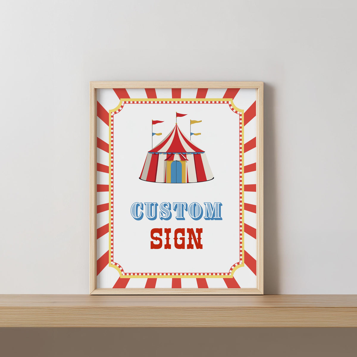 Circus Custom Sign, Carnival 8x10 Custom Signs