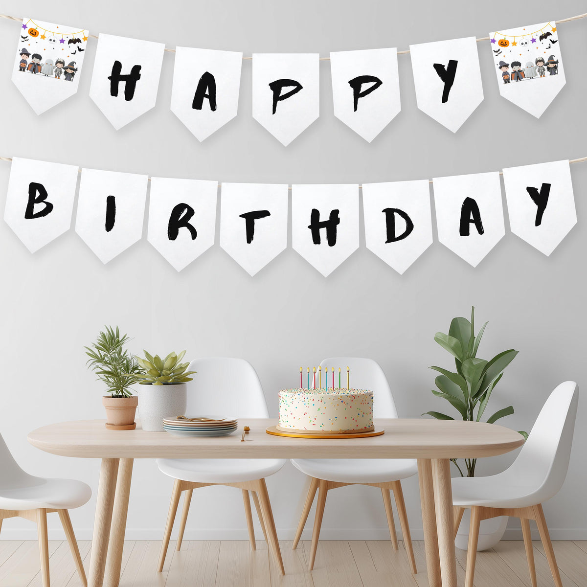 EDITABLE Halloween Costume Birthday Banner, Halloween Costume Party Printable banner Birthday, Canva Template Instant download