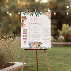 Safari Wild ONe Milestone Sign, Safari Girl 1st Birthday Milestone Board, Wild One Milestone Poster Printable, Baby First Year