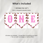 First Rodeo High Chair Banner Cowgirl 1st First Birthday Girl High Chair ONE Banner Wild West Party Printable Digital 8538